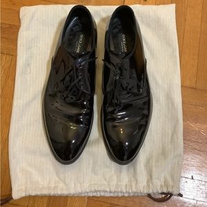 Glossy Patent Leather Derby Shoes